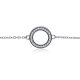 Circle Halo  Pave Bracelet in Sterling zinc