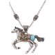 Horse Engraved Western Vintage Necklace Set