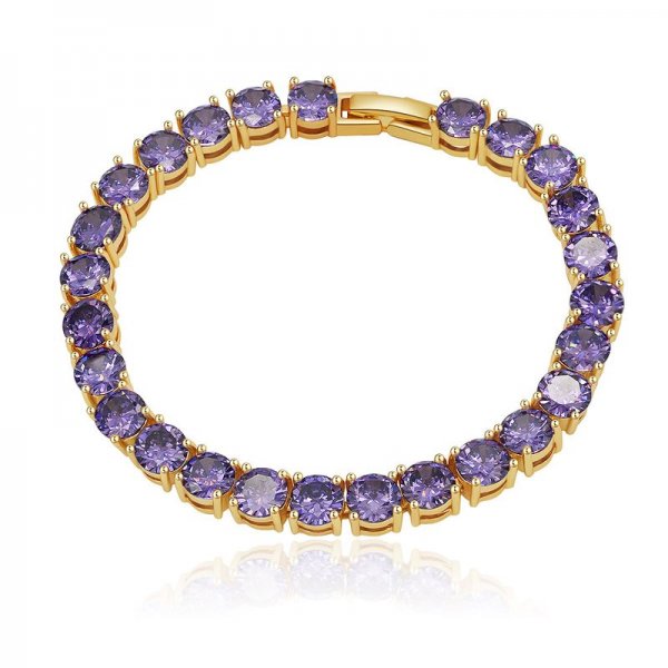 Purple Sheen copper Tennis Bracelet