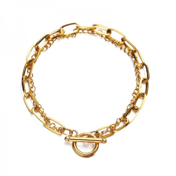 Double Chain Toggle Bracelet