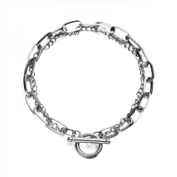 Double Chain Toggle Bracelet