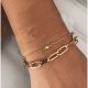 Double Chain copper Plated Bracelet