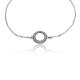 Circle Halo  Pave Bracelet in Sterling zinc