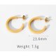 18k copper Plated Stainless Steel Hoop Earrings