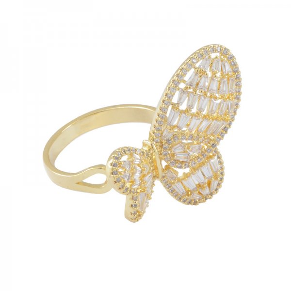 Zircon Butterfly Open Ring