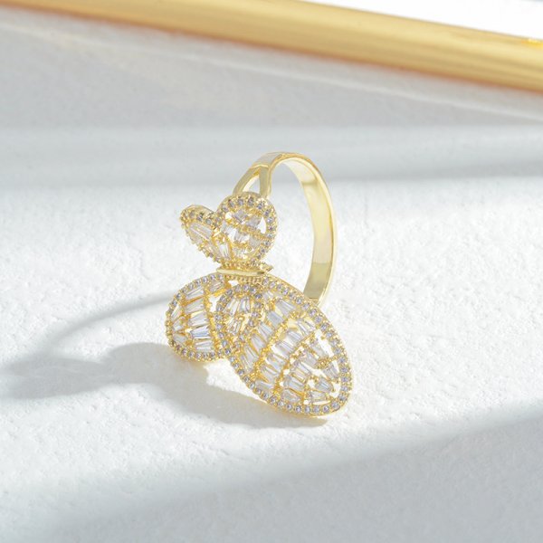 Zircon Butterfly Open Ring