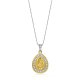 Enticing Bright Yellow Drop Shape Gemstone Necklace