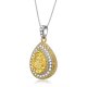 Enticing Bright Yellow Drop Shape Gemstone Necklace