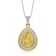 Enticing Bright Yellow Drop Shape Gemstone Necklace