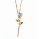 Dainty Two Tone Rose Necklace