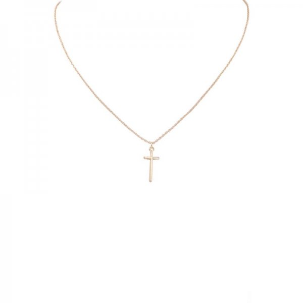 Metal Cross Pendant Necklace