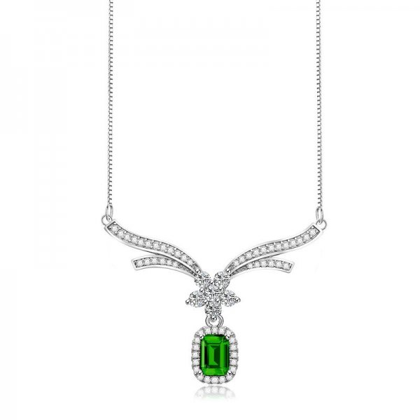 A Drop Necklace Of Elegance In Emerald