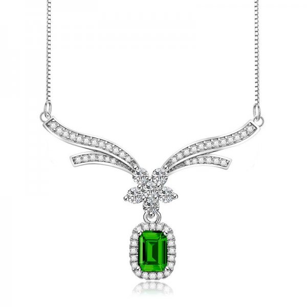 A Drop Necklace Of Elegance In Emerald